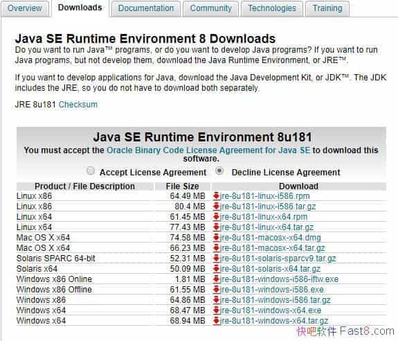 Javaл Java SE Runtime Environment v8.0.181ʽ
