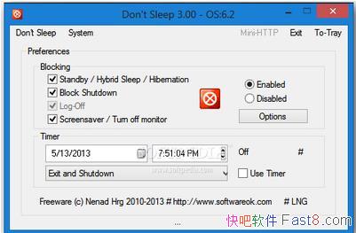 ��ֹ����˯�� DontSleep v4.61 ��ɫ��&�¹�����Ա��дС����
