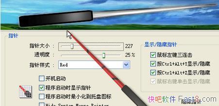 ����ָʾ�� PointerStick 2.55 ��ɫ��Я��&��Я��ָ������