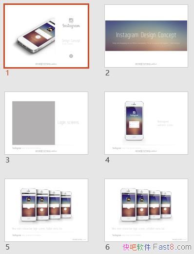 ios7��ƽ�����PPT��Ʒ��Instagram design concept��