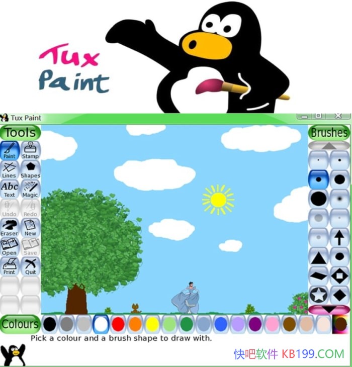 Tux Paint v0.9.35 ������ɫ��/רΪ��ͯ��ƹ���ǿ������ʹ�û滭����