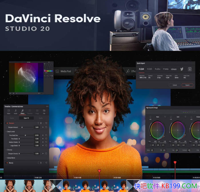 ��Ƶ��ɫDaVinci Resolve 20.3.1.6 �߼���/�������Ƶ��ɫ������Ƶ�༭�������