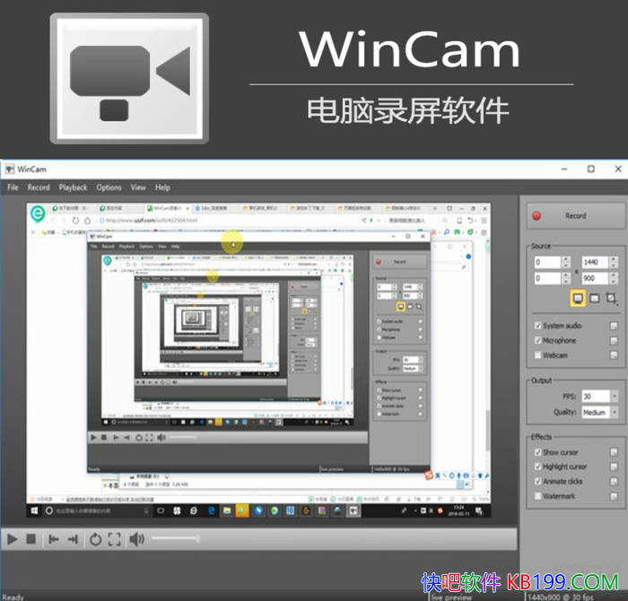 WinCam v4.0.0.0 ������ɫ���/�ܹ�����Ӧ��¼������������Ļ